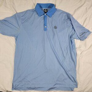 FootJoy Mens XL Blue Polo Shirt Collared Short Sleeve Golf Casual Wear Comfort